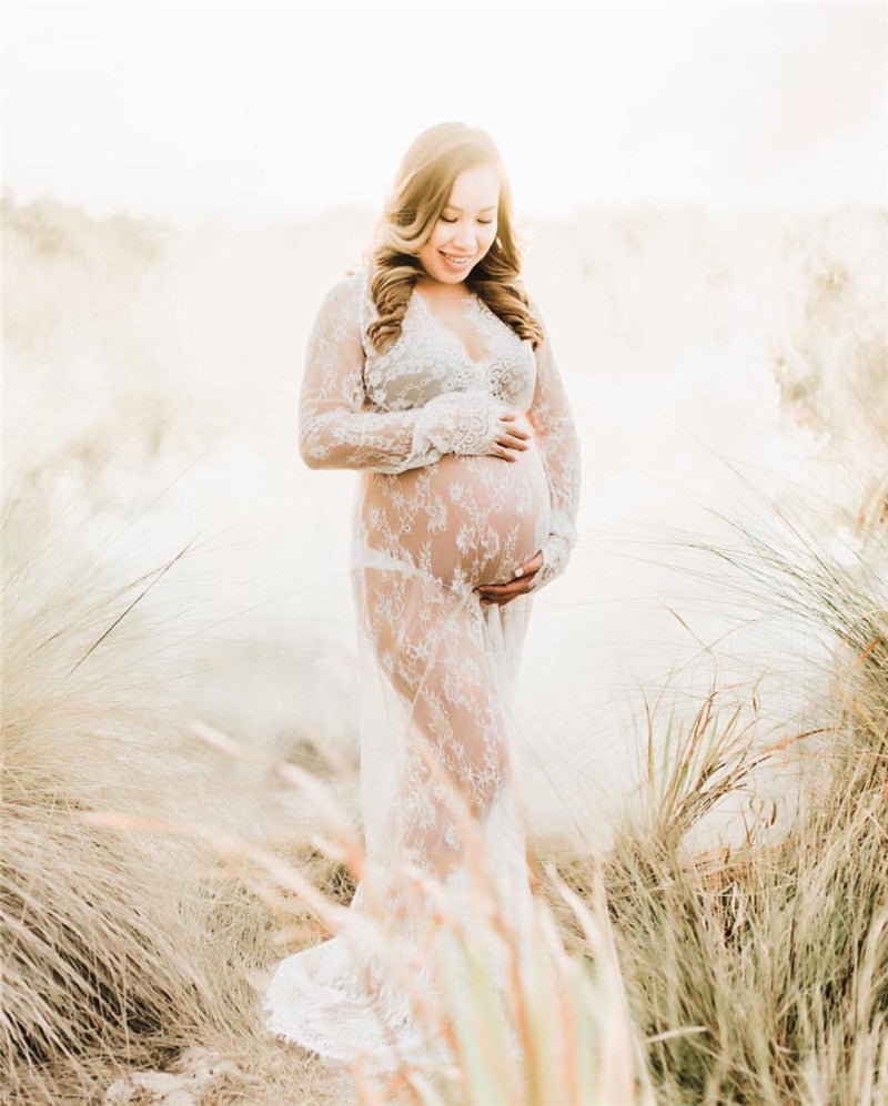 Lace Pattern Maternity Dress: The Perfect Blend of Comfort and Style